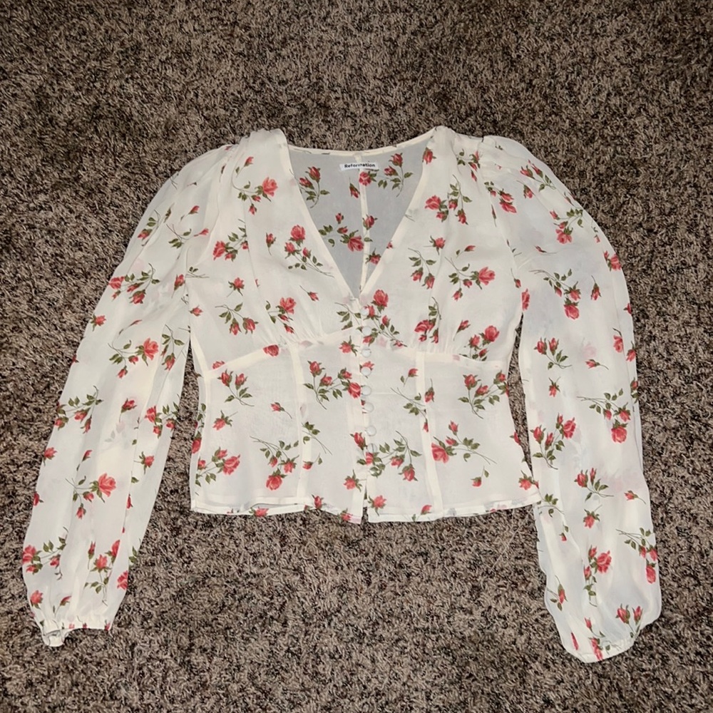 Reformation Floral Top